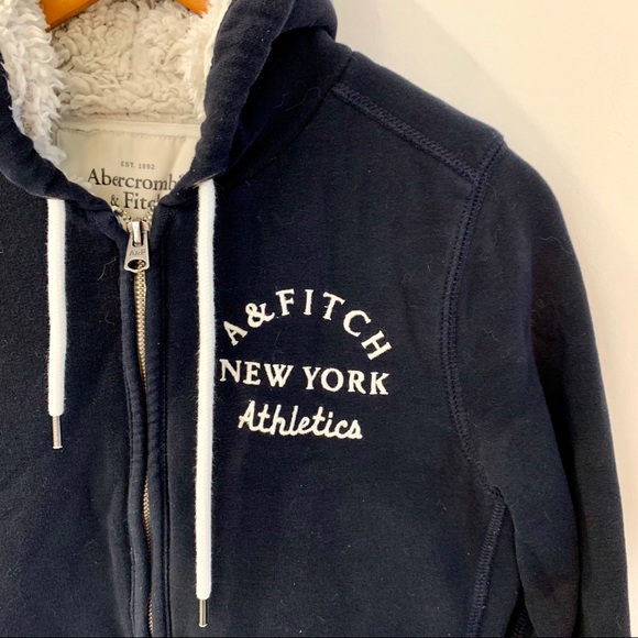 Abercrombie Sherpa lined full zip hoodie - Picture 2 of 4
